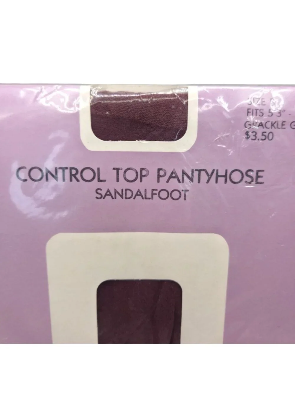 Vintage Nordstrom Control Top Pantyhose Sandalfoot Grackle Grape Size B Set of 2